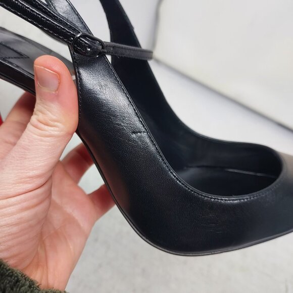 Christian Louboutin Black Strappy Condora Leather Heel Shoe - Picture 9 of 15